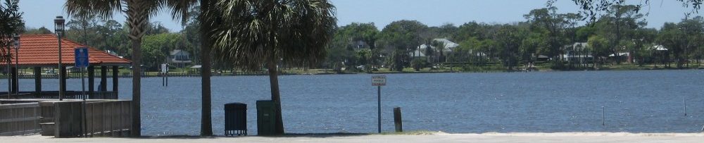 The river park on the eastern shore of the Halifax River in Daytona Beach Florida.